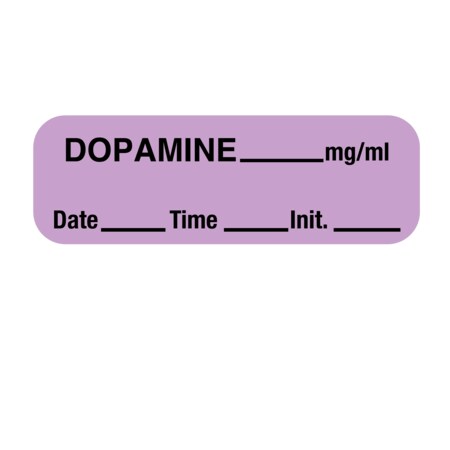 Nevs Label, Dopamine 1/2" x 1-1/2" Violet w/Black LANT-2622D